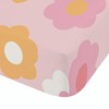 Catherine Lansfield Retro Daisy Single Fitted Sheet Pink