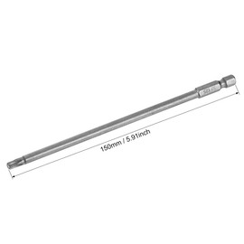 sourcing map T25 Magnetic Torx Screwdriver Bits, 1/4 Inch Hex Shank 5.91-inch Length S2 Power Tool