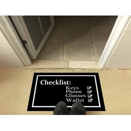 Door Mat Interesting Remind Checklist Phone Keys Wallet Don't Forget Indoor Outdoor Floor Mat Non-Slip Doormat