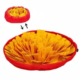 TUMYES Alfombra Olfativa Perros, Manta Olfativa Perro, Juguetes para Perro Inteligencia Entrenamiento Alfombrilla de Alimentación Interactivo Snuffle Mat para Perros, Pequeños y Grandes (Amarillo)