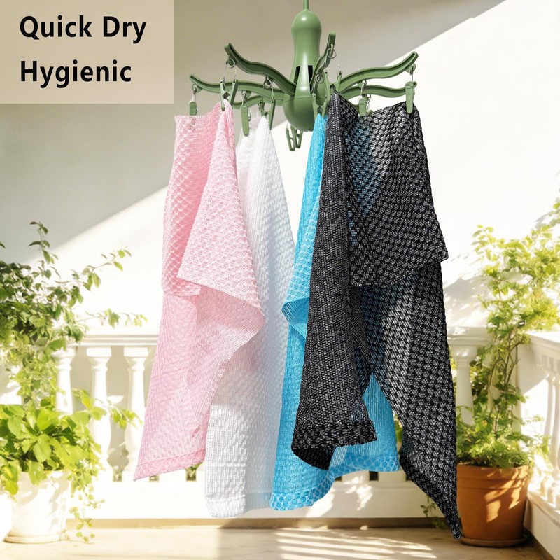 Exfoliating Bath Towel, Tear Resistant Exfoliating Washcloth, Long Washcloth, Back