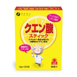 Fine Japan Citric Acid Stick, Vitamin C, B1, B2, B6, B12, 30 Packets, Set of 2