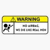 No Air Bag Warning Vinyl Sticker Waterproof Bumper Sticker Laptop