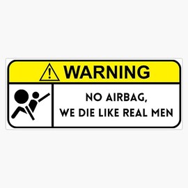 No Air Bag Warning Vinyl Sticker Waterproof Bumper Sticker Laptop Window 5"