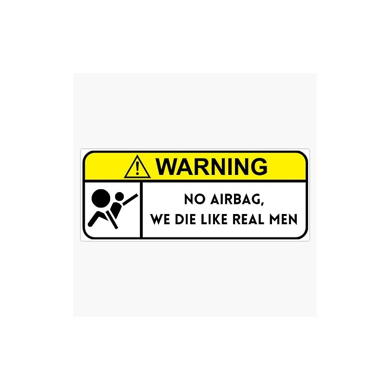 No Air Bag Warning Vinyl Sticker Waterproof Bumper Sticker Laptop