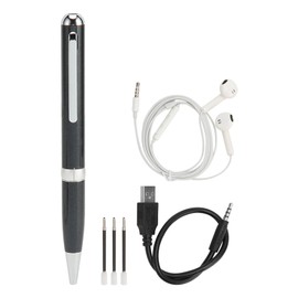 Voice Recording Pen Voice Activated Noise Reduction High Sensitivity Digital Voice Recorder for MP3 Playback Neutral English, Black 64GB