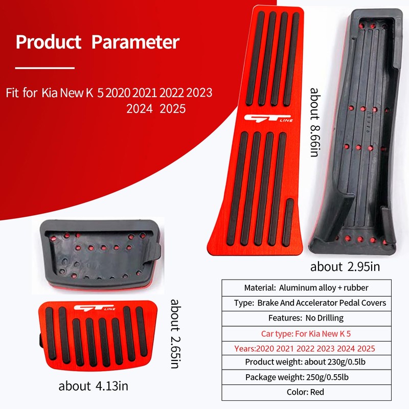 TDOFYH Aluminum Alloy Pedals Cover for K 5 2020 2021