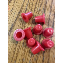 ss white New Replacement 5/16 - 3/8"  Salt &Pepper Shaker Stoppers Plugs (2) plastic RED