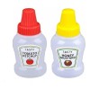 KFMX 2pcs Frascos Catsup Moztaza Mini Lunch Oficina Viajes 20ml