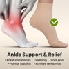 KEMFORD Ankle Compression Sleeve - Plantar Fasciitis Braces - Open