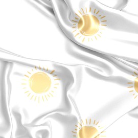 Sweet Jojo Designs White and Yellow Boho Sun Boy Girl Unisex/Gender Neutral Baby Satin Fitted Crib Sheet Infant Newborn Nursery Toddler Bed Room Standard Mattress Mustard Bohemian Celestial Outdoors
