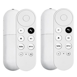2 Pack Replacement for Google Chromecast Remote TV Google Streamer, G9N9N Replacement Remote Control for Google TV Streamer (Only for Snow Chromecast Google)