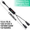 Makevivi 2 Way Extension Cord with On/Off Switch 3 Prong