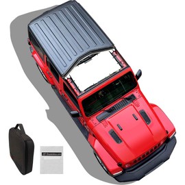 Shadeidea Sun Shade Top for Jeep Wrangler JL Unlimited (2018-2023) 2 Door and 4 Door Front-White Mesh Screen Sunshade JLU SAHARA RUBICON SPORT S Top Cover UV Blocker with Grab Bag-10 Year Warranty