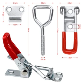 4 Pcs Adjustable Toggle Clamp, Metal Toggle Latch Non-Slip Quick Release Latch Clamps 100kg/220lbs for Cabinet Boxes