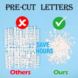 Black Felt Letter Board 10x10 Inches + 374 3/4’’ Pre-Cut White Letters. Changeable Letter Board with Stand Easel Changeable Message Board with Letters Office Business Sign Boards Home Decor Felt Board