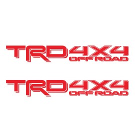 TRD Offroad Decals for Tacoma Bed, 4x4 Racing Development Sticker | RED