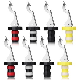 8pcs Reusable Wine Stoppers, Silicone Vacuum Bottle Stopper,Expanding Manual Beverage Bottle Stopper,Wine Bottle Airtight Seal Cork
