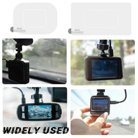 CATOR Pack of 8 Windscreen Dashcam Stickers, Transparent Stickers, Durable and Reusable Electrostatic Film, Weatherproof Car Sticker for Attaching Dash Cams