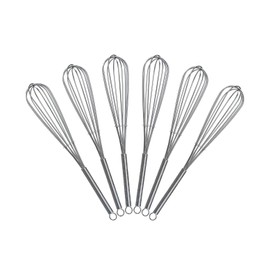 8 inch Mini Wire Whisk 6 Pack - Stainless Steel