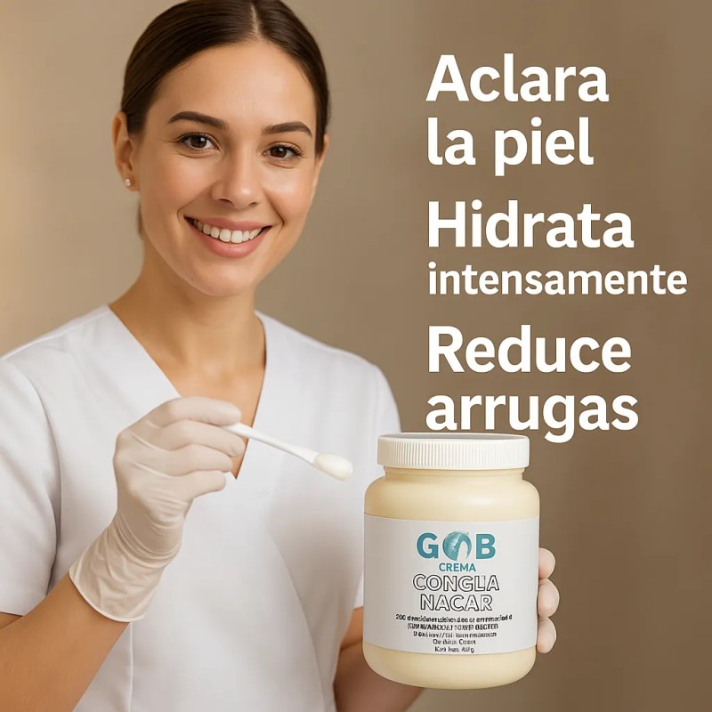 Gob Crema Ozonizada Concha Nácar 450 Aclara Hidrata Todo Tipo