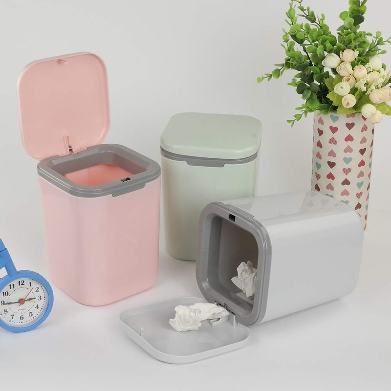 Hommp Bote de basura de escritorio pequeño reciclado, bote de