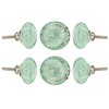 Set of 6 Crystal Glass Knobs Decorative Knobs for Home