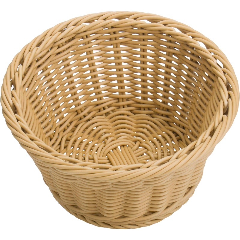 Saleen Basket Round Ø18,5x10 cm in Light Beige, Polypropylene, 18.5