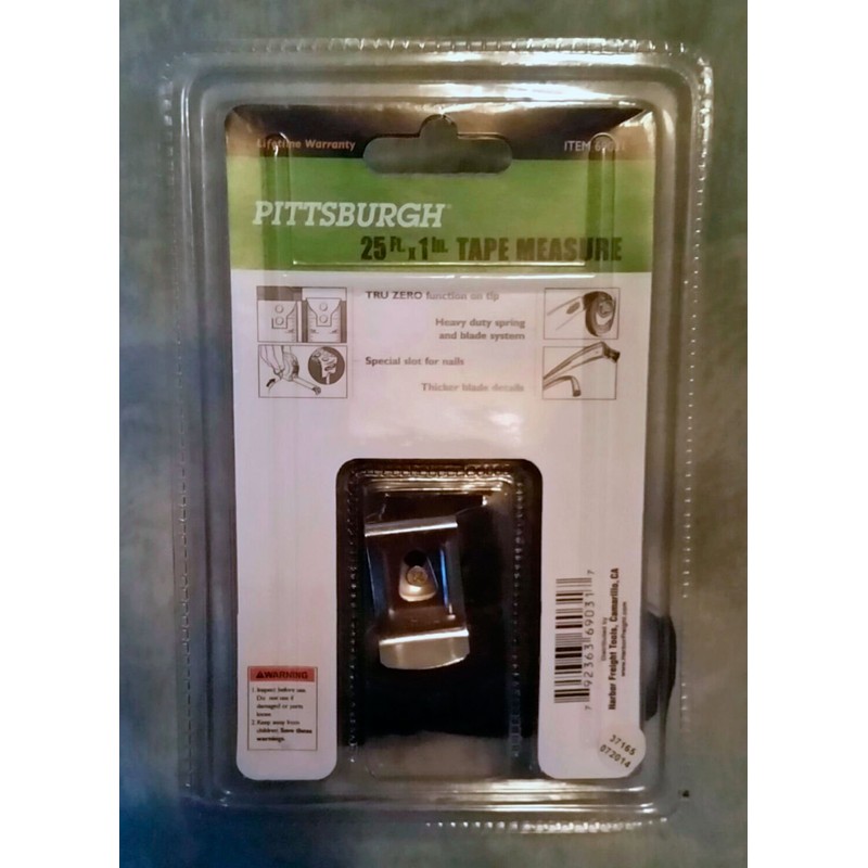 Pittsburgh QuikFind Tape Measure ~ 25 Foot by 1 Inch,
