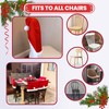 SATXTREM Christmas Chair Covers Set of 6,Red and White Santa