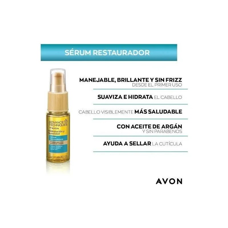 Tratamiento Sérum Restaurador Cabello Con Argán Advance Avon