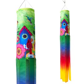 Spring Summer Birds windsocks Outdoor Heavy Duty, 60 Inch Seasonal Farmhouse Yard Garden Outside Decoration