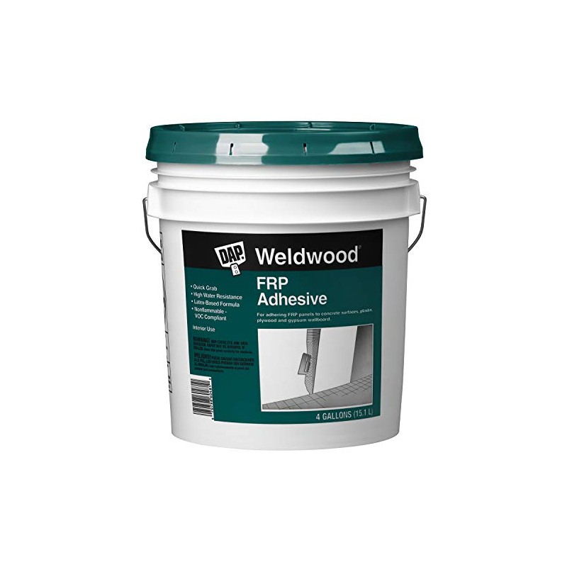 DAP 60481 FRP Latex Based Panel Adhesive, 4-Gallon, White