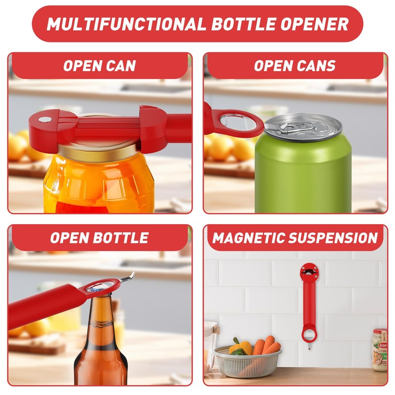 Banyaa Jar Opener Bottle Opener for Seniors with Arthritis, Multi