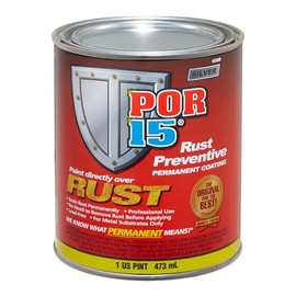 POR-15 Rust Preventive Coating, Stop Rust and Corrosion Permanently, Anti-rust, Non-porous Protective Barrier, 16 Fluid Ounces, Silver