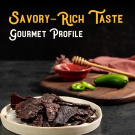 Meat Artisan Beef Jerky - Australian Wagyu Honey Jalapeño - High Protein Snack - Gluten Free No MSG - Premium Gourmet Natural 3oz (85g)