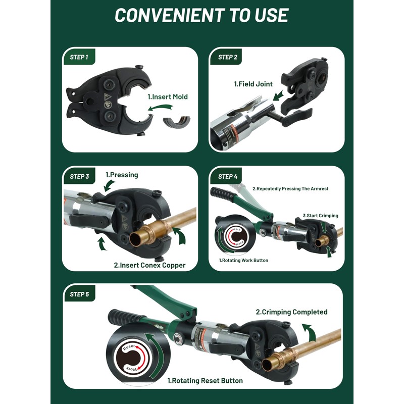 UTZIKO Copper Tube Fitting Crimping Tool - ProPress Pipe Press
