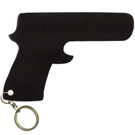 Goods For Giving Custom Black Gun Keychain Bottle Opener - Black Blue Green Purple or Red - 1-100 Packs