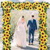 Shiny Flower 4 Pcs Artificial Sunflower Garland Silk Sunflower Vine
