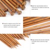 36Pcs Single Pointed Knitting Needles Set 18 Sizes Carbonized Yarn