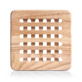 Zeller Square Coaster 20x20x1,5cm, Wood Beige, 20 x 20 x 1.5 cm