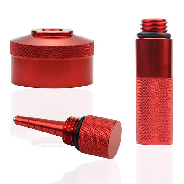 Run Gas Cap Adapter Aluminum Extended, Mess Free Oil Changes