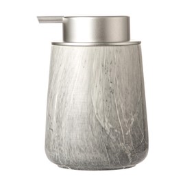 Enra Ceramic Hand Soap Dispenser,12 oz Gray Lotion Dispenser Bathroom Liquid Refillable Dish Soap Dispenser for Bathroom Kitchen with Easy-to-Press Pump (Gray Liquid Type)