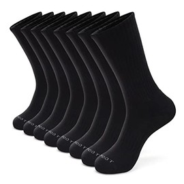 MONFOOT 4-8 Pairs Athletic Cushioned Running Performance Crew Socks For Men/Women