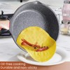 Starunder Induction Nonstick Skillet Frying Pan With Lid,Swiss Granite Omelette