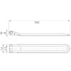 HGW 2 x Trailer Side Hinge with Diameter 15 mm