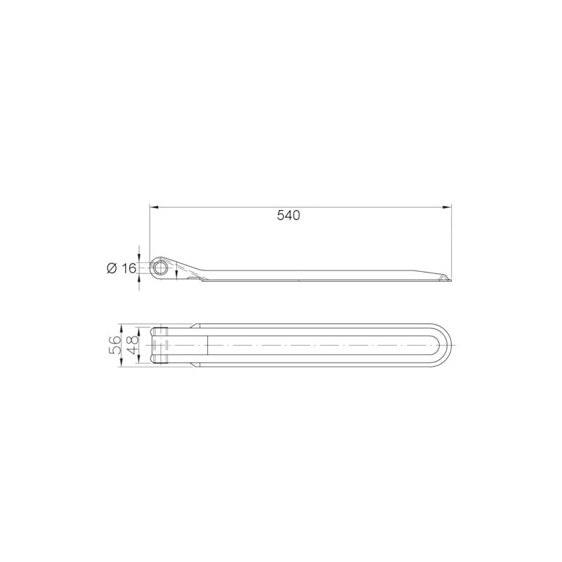 HGW 2 x Trailer Side Hinge with Diameter 15 mm
