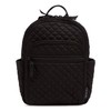 Vera Bradley Women's Cotton Small Backpack, Black - Recycled Cotton,