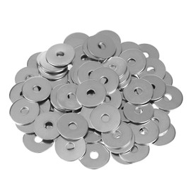 HELIFOUNER 50 Pieces M6x25x1.5mm Fender Washers, 304 Stainless Steel Large Fender Washers, Inner Diameter 6mm, Outer Diameter 25mm, Thickness 1.5mm