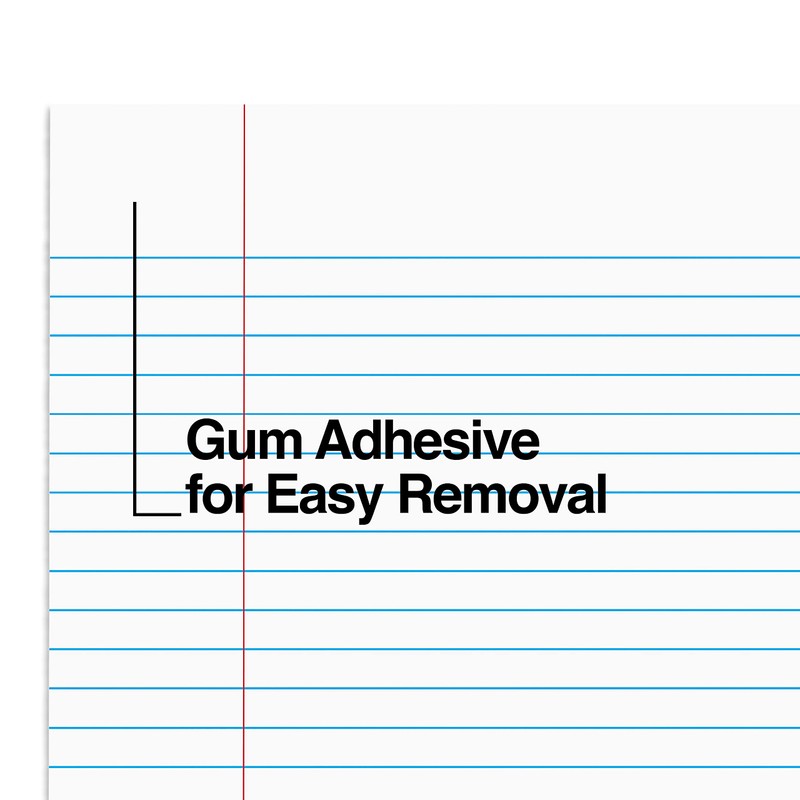 STAPLES Notepads, 8.5" x 11", Narrow Ruled, White, 50 Sheets/Pad,